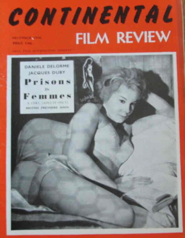 CONTINENTAL FILM REVIEW magazine side cover Issue 74 December 1958