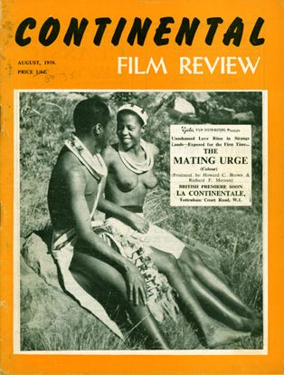CONTINENTAL FILM REVIEW magazine side cover Issue 82 August 1959