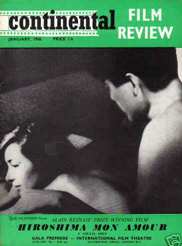 CONTINENTAL FILM REVIEW magazine side cover Issue 87 January 1960