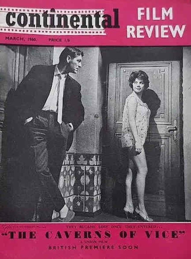 CONTINENTAL FILM REVIEW magazine side cover Issue 89 March 1960