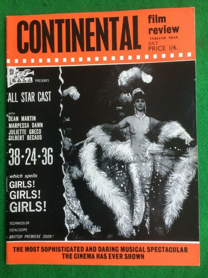 CONTINENTAL FILM REVIEW magazine side cover Issue 141 July 1964