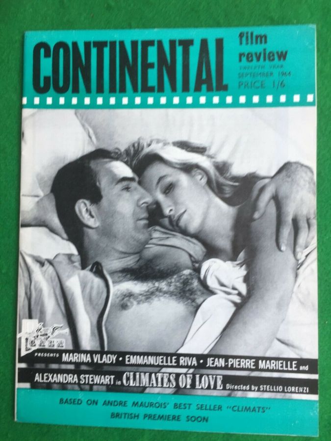 CONTINENTAL FILM REVIEW magazine side cover Issue 143 September 1964
