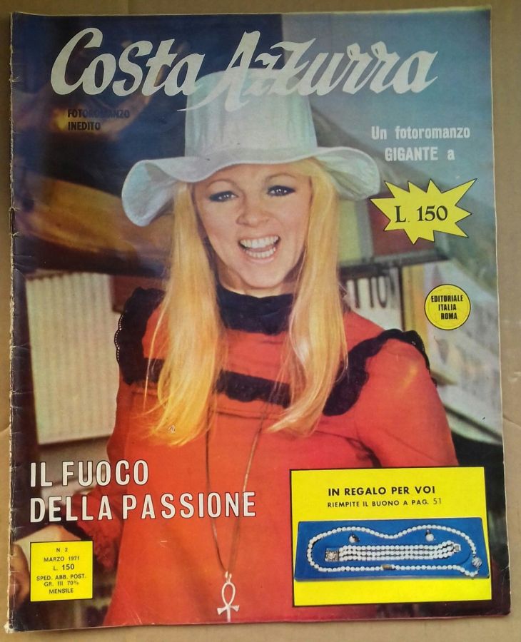 COSTA AZZURRA magazine cover Issue 2  March 1971