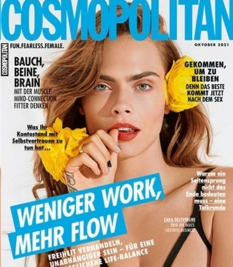 COSMOPOLITAN GERMANY magazine side cover  October 2021
