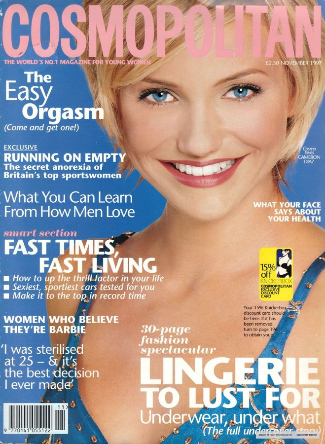 COSMOPOLITAN UK magazine cover  November 1997