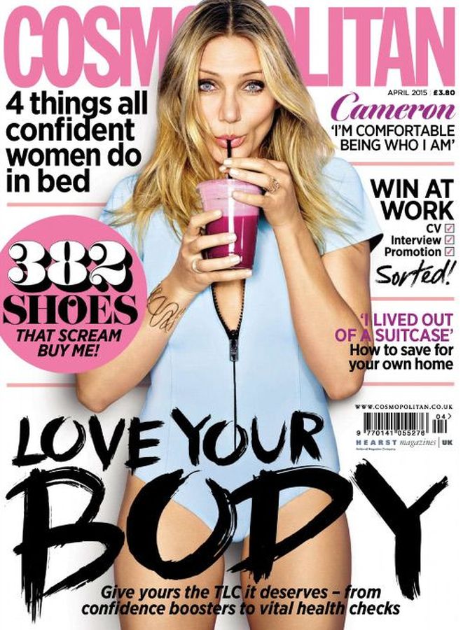 COSMOPOLITAN UK magazine cover  April 2015