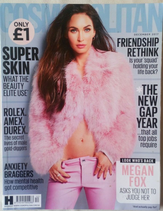 COSMOPOLITAN UK magazine cover  December 2017