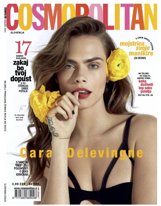 COSMOPOLITAN SLOVENIA magazine cover  August 2021