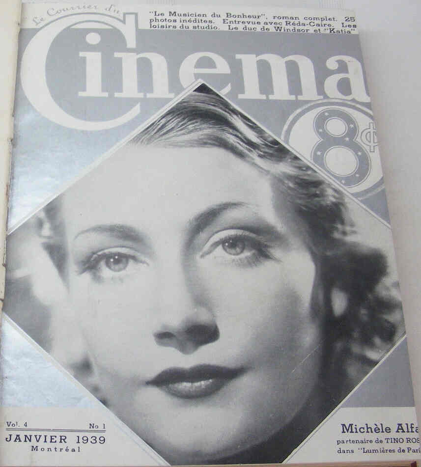 COURRIER DU CINEMA |LE magazine cover January 1939