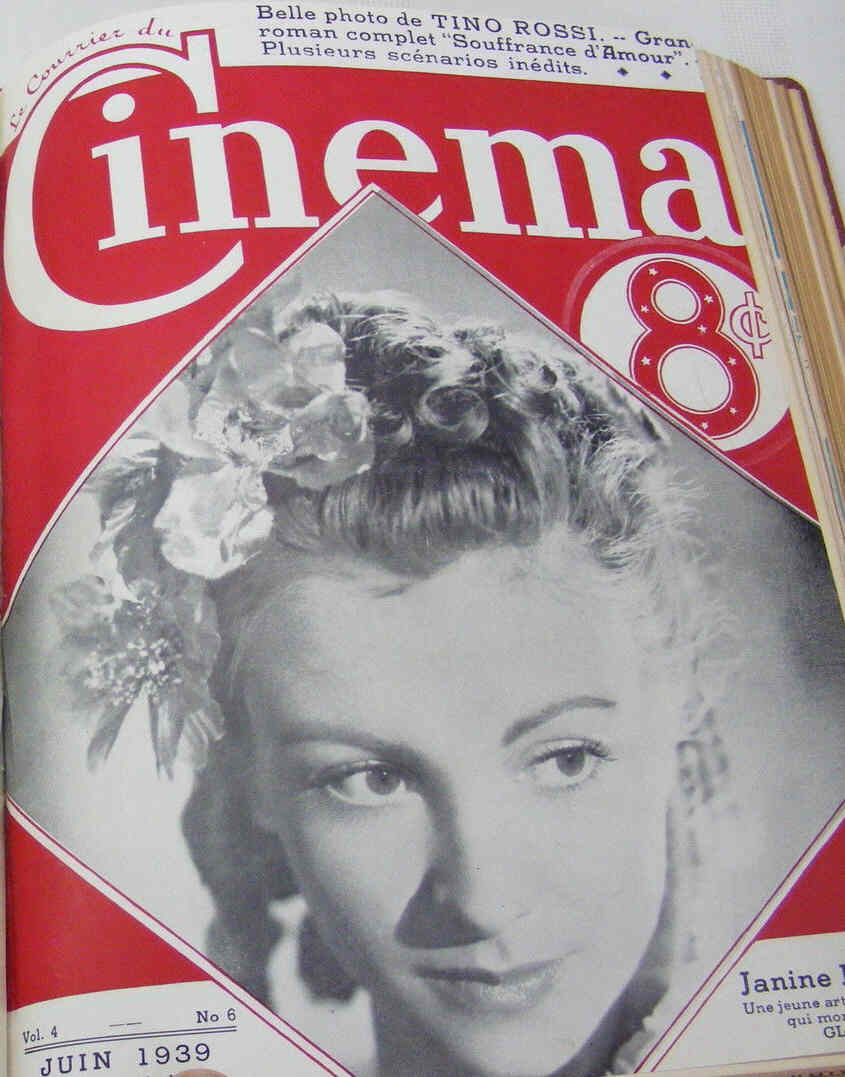 COURRIER DU CINEMA |LE magazine cover June 1939