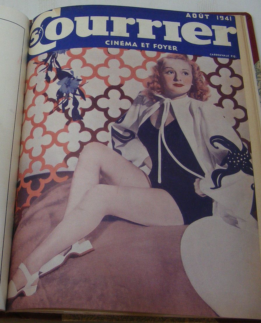 COURRIER DU CINEMA |LE magazine cover August 1941