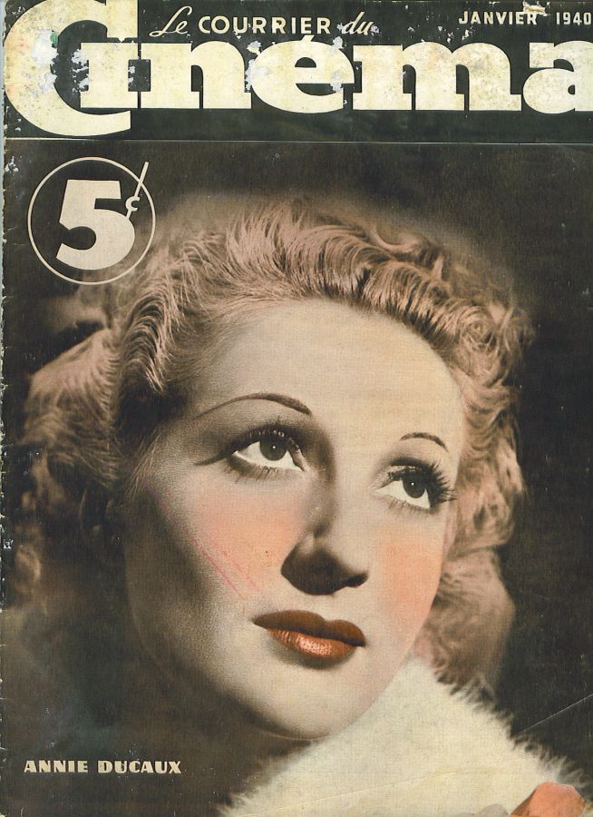 COURRIER DU CINEMA |LE magazine cover January 1940