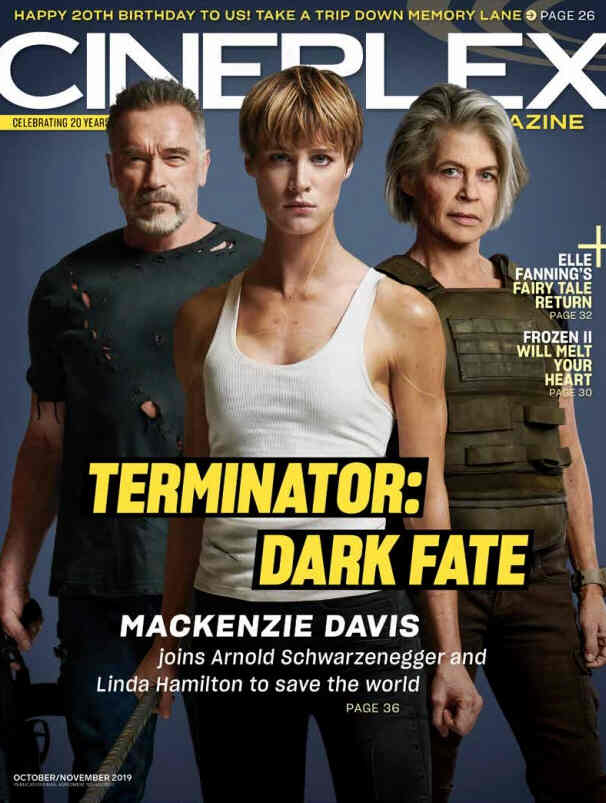 CINEPLEX magazine cover  October/November 2019