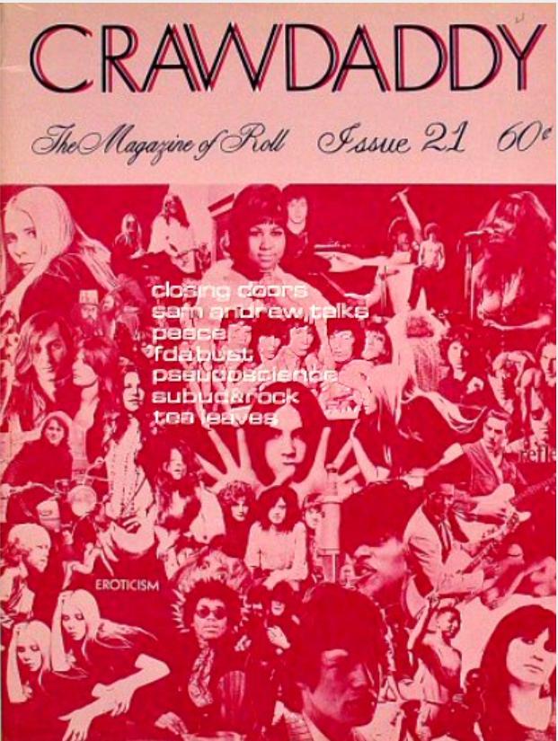 CRAWDADDY magazine cover Issue 21  April 1969
