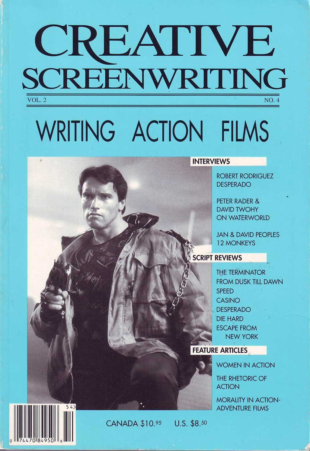 CREATIVE SCREENWRITING magazine side cover Issue 8  Vol 2 # 4 Winter 1995