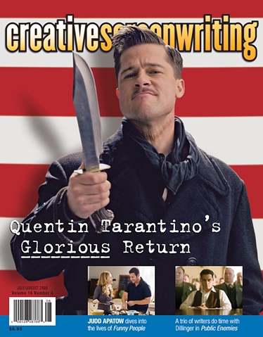 CREATIVE SCREENWRITING magazine side cover  Vol 16 # 4 July/August 2009