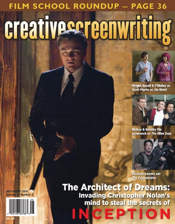 CREATIVE SCREENWRITING magazine side cover  Vol 17 # 4 July/August 2010