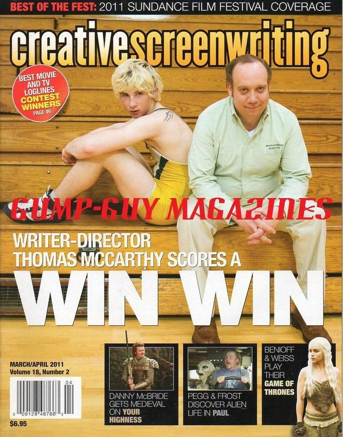 CREATIVE SCREENWRITING magazine side cover  Vol 18 # 2 March/April 2011