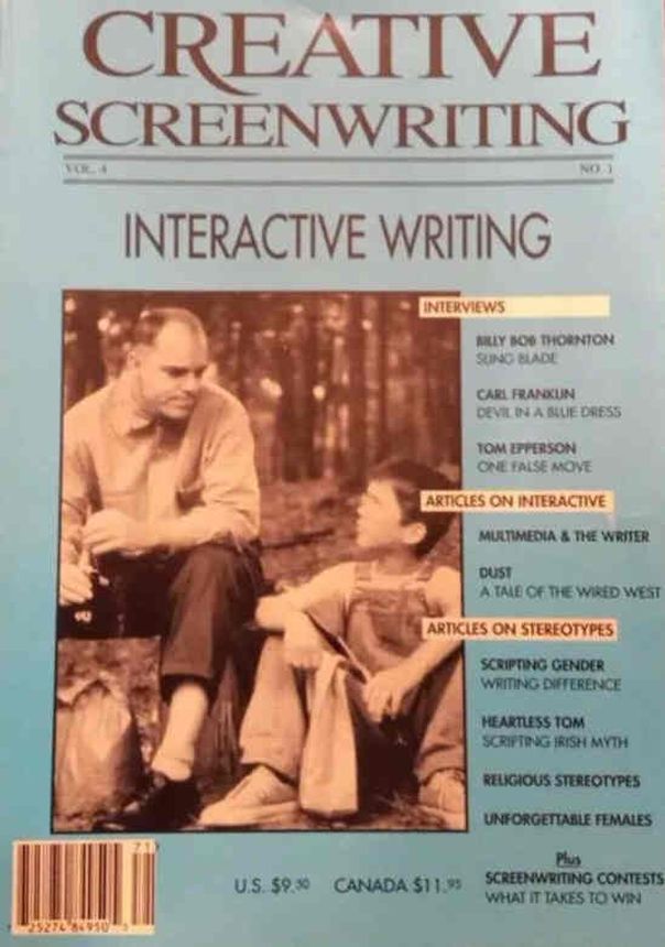 CREATIVE SCREENWRITING magazine side cover Issue 13  Vol 4 # 1 Spring 1997