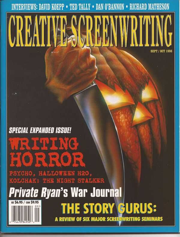 CREATIVE SCREENWRITING magazine side cover Issue 21  Vol 5 # 5 September/October 1998
