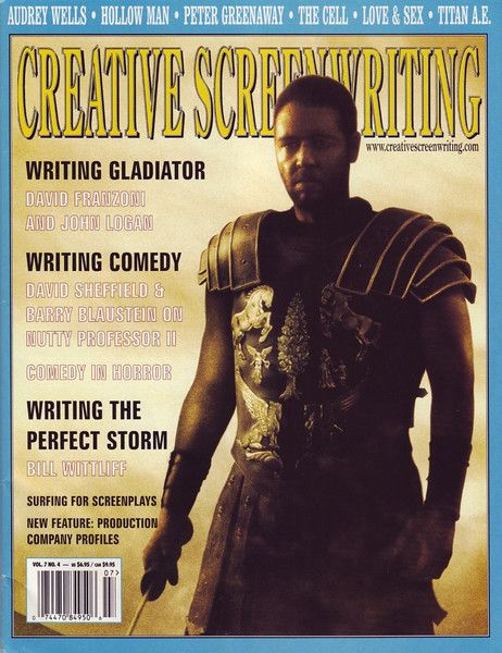 CREATIVE SCREENWRITING magazine side cover Issue 32  Vol 7 # 4 July/August 2000