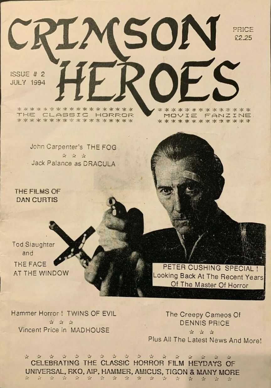 CRIMSON HEROES magazine side cover Issue 2 July 1994