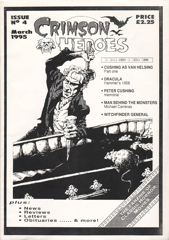 CRIMSON HEROES magazine side cover Issue 4 March 1995