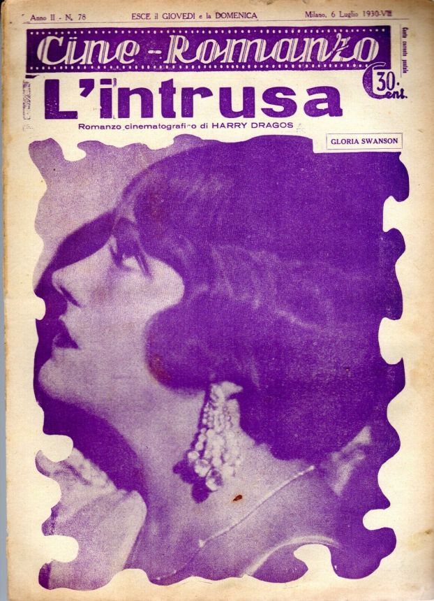 CINE ROMANZO magazine side cover Issue 78 6 July 1930