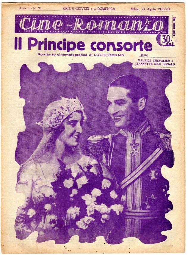 CINE ROMANZO magazine side cover Issue 91 21 August 1930