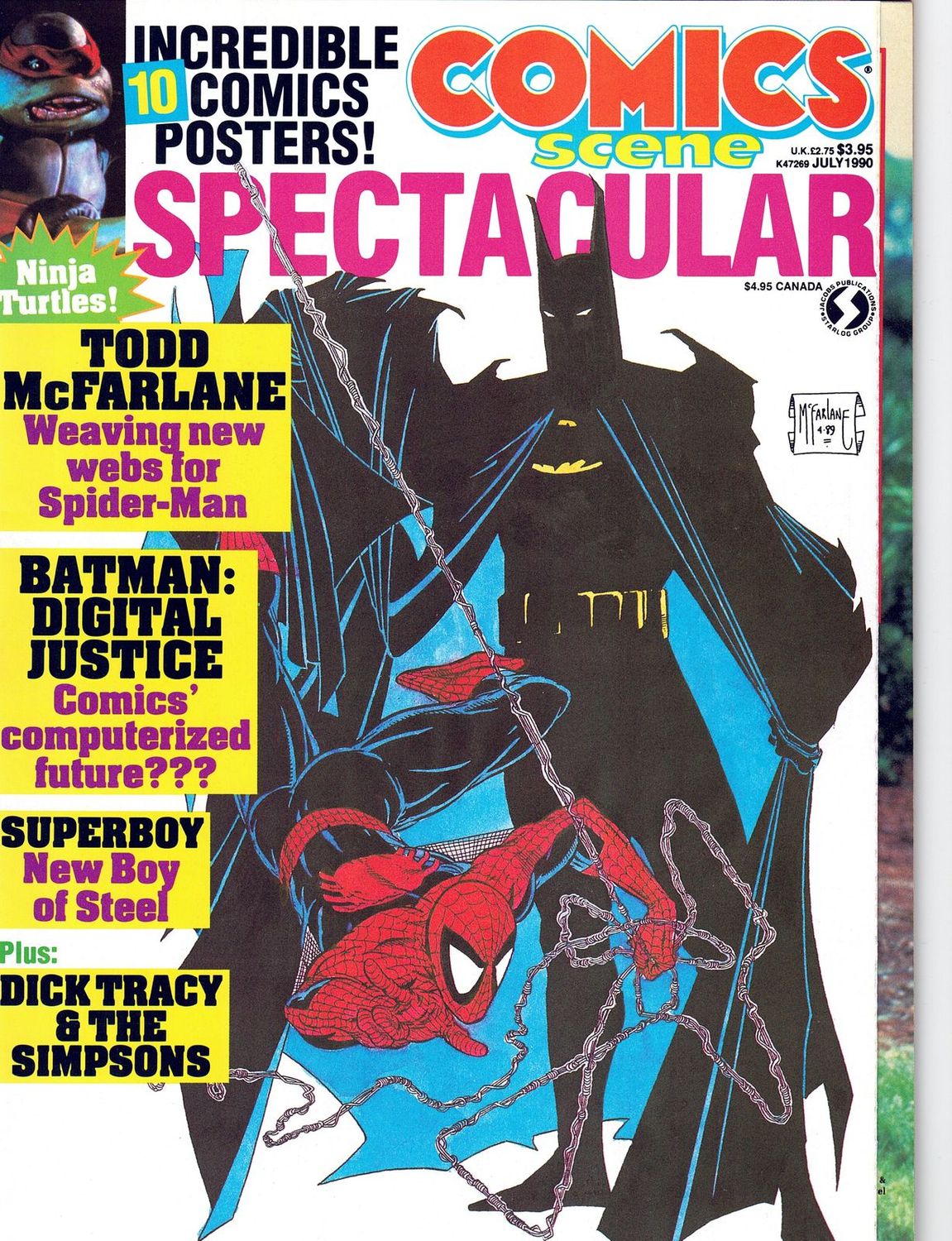 COMICS SCENE SPECTACULAR magazine cover Issue 2  July 1990