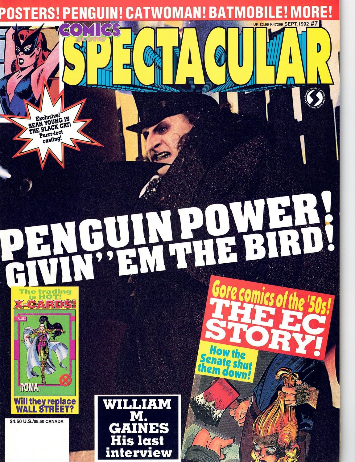 COMICS SCENE SPECTACULAR magazine cover Issue 7  September 1992