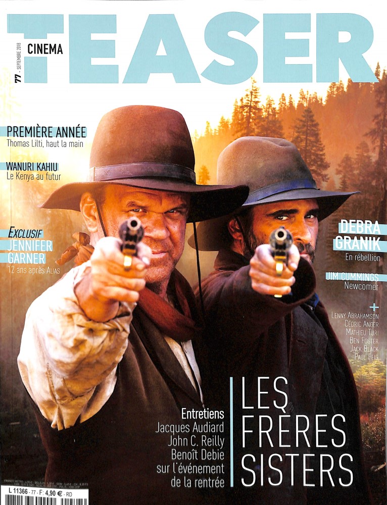 CINEMA TEASER magazine side cover Issue 77  September 2018