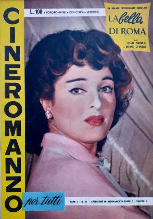 CINEROMANZO PER TUTTI magazine cover Issue 25   1955