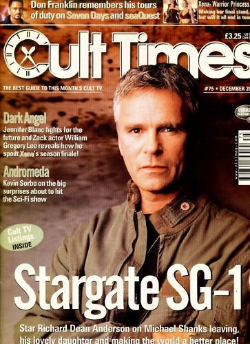 CULT TIMES magazine side cover Issue 75 December 2001