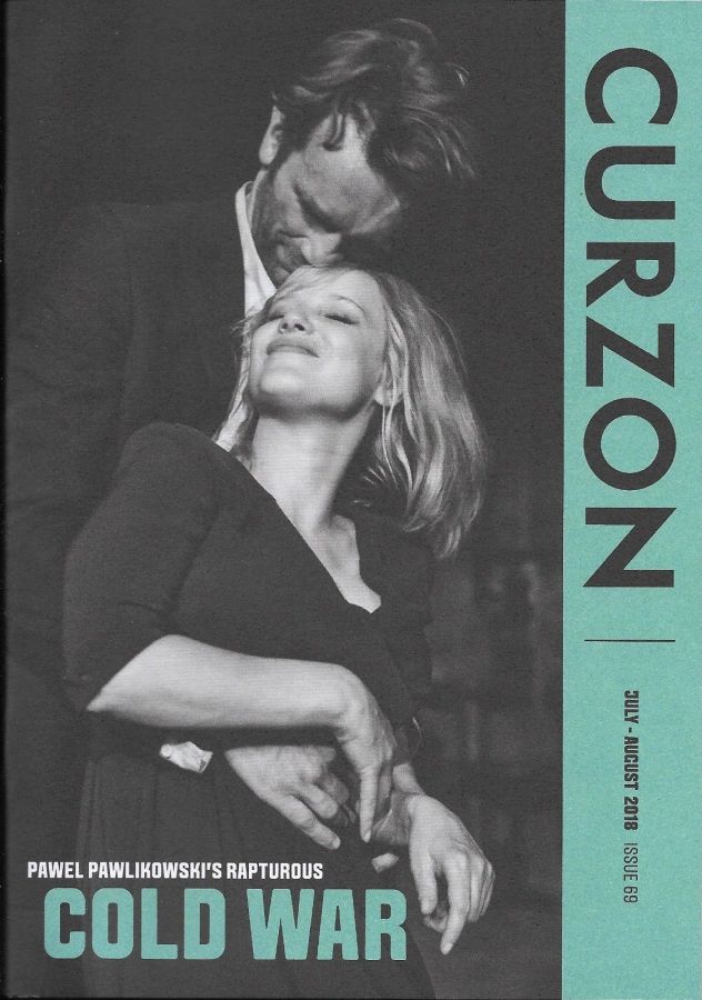 CURZON CINEMAS magazine side cover Issue 69  July/August 2018