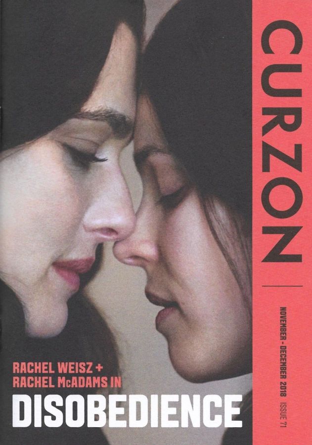 CURZON CINEMAS magazine side cover Issue 71  November/December 2018