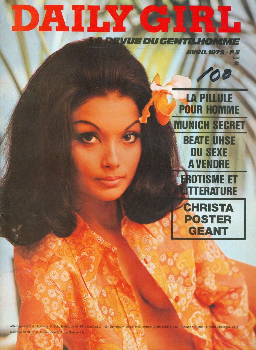 DAILY GIRL (Fr) magazine side cover April 1972