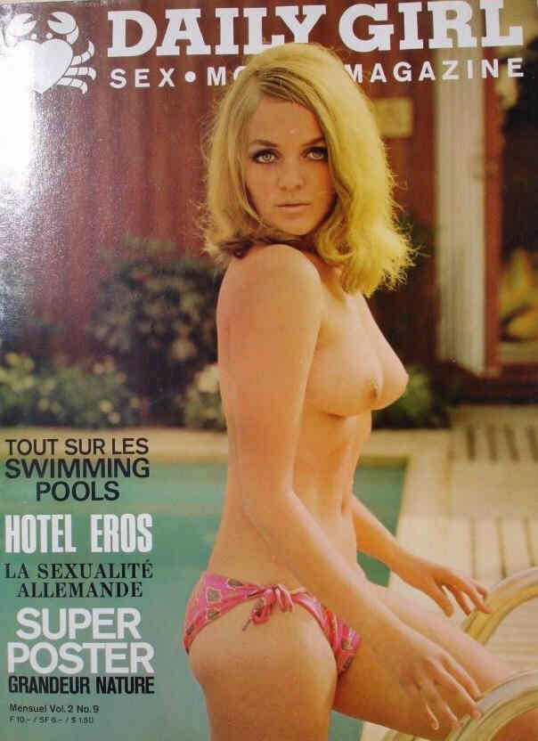 DAILY GIRL (Fr) magazine side cover  Vol 2 # 9  1971