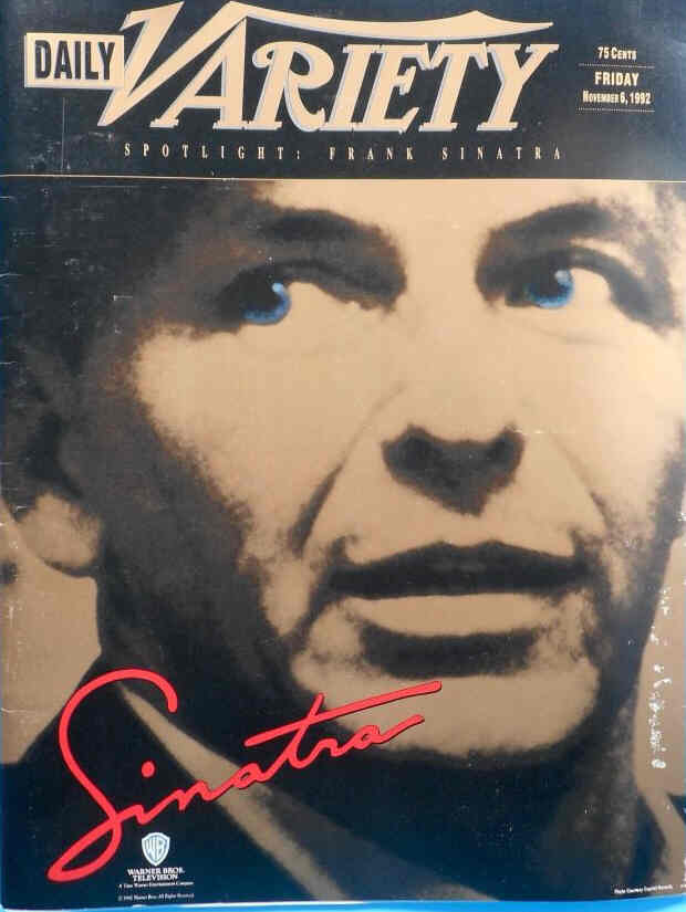 DAILY VARIETY magazine cover 6 November 1992