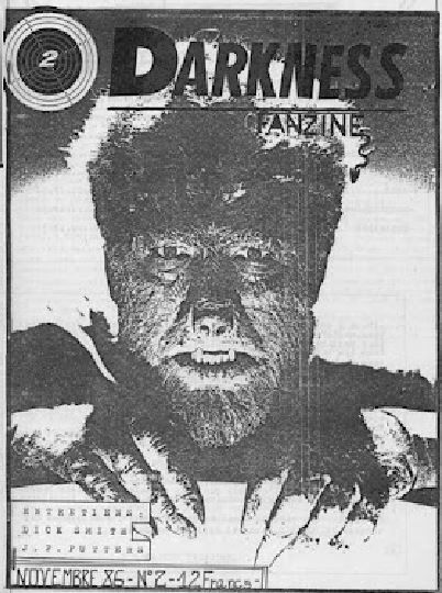 DARKNESS magazine cover Issue 2 November 1986