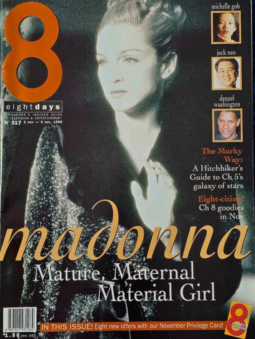 8 DAYS magazine side cover Issue 317 2 November 1996