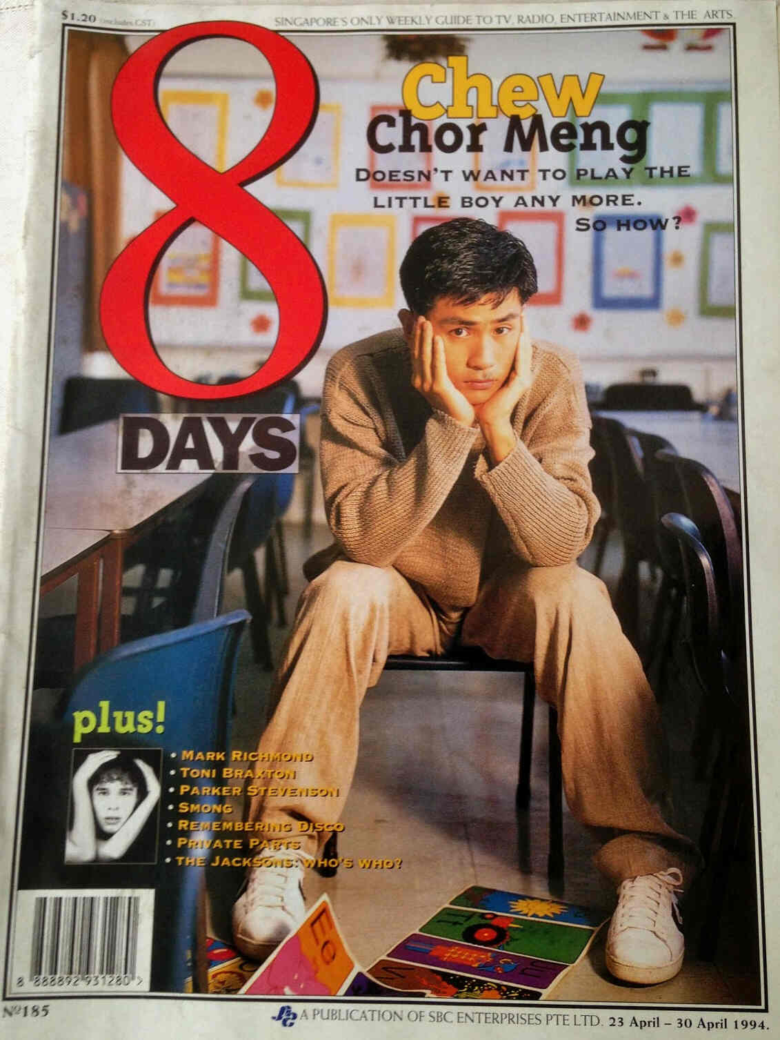 8 DAYS magazine side cover Issue 185 23 April 1994