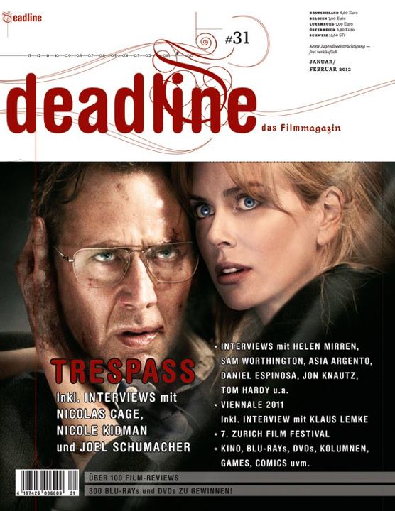 DEADLINE magazine cover Issue 31 January/February 2012