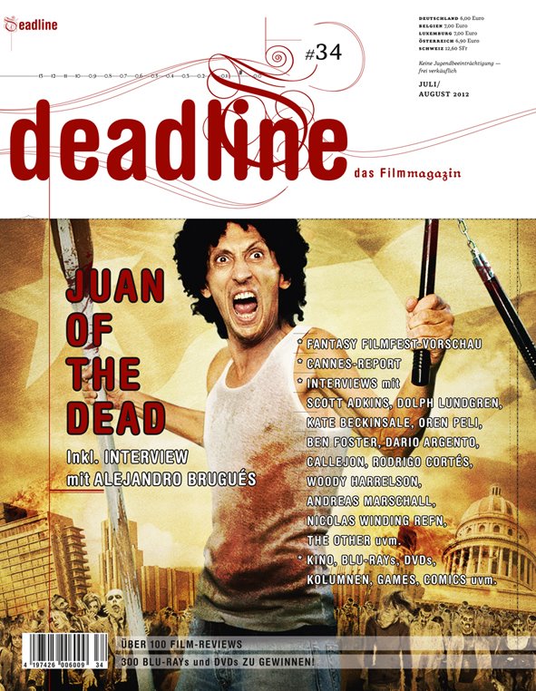 DEADLINE magazine cover Issue 34 July/August 2012