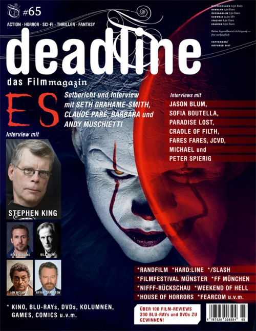 DEADLINE magazine cover Issue 65  September/October 2017