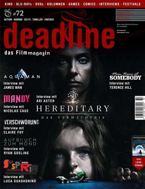 DEADLINE magazine cover Issue 72  November/December 2018