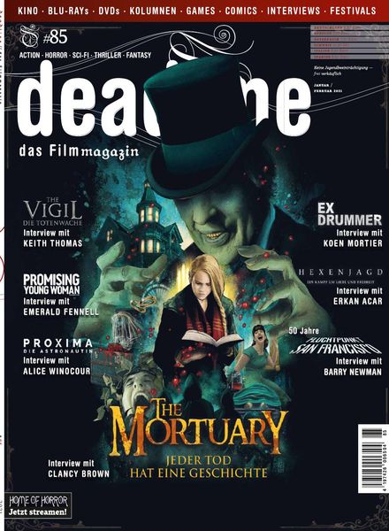 DEADLINE magazine cover Issue 85  January/February 2021
