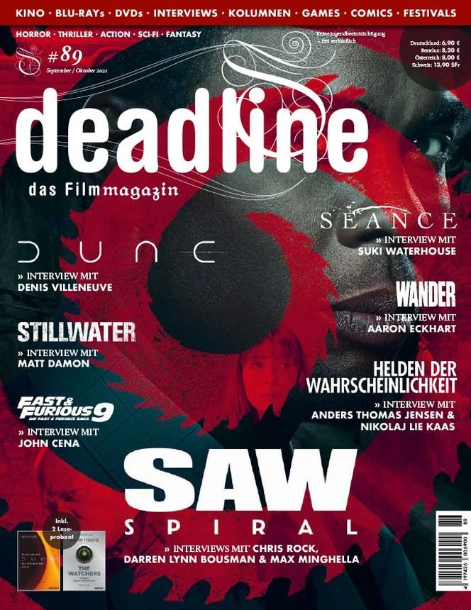 DEADLINE magazine cover Issue 89  September/October 2021