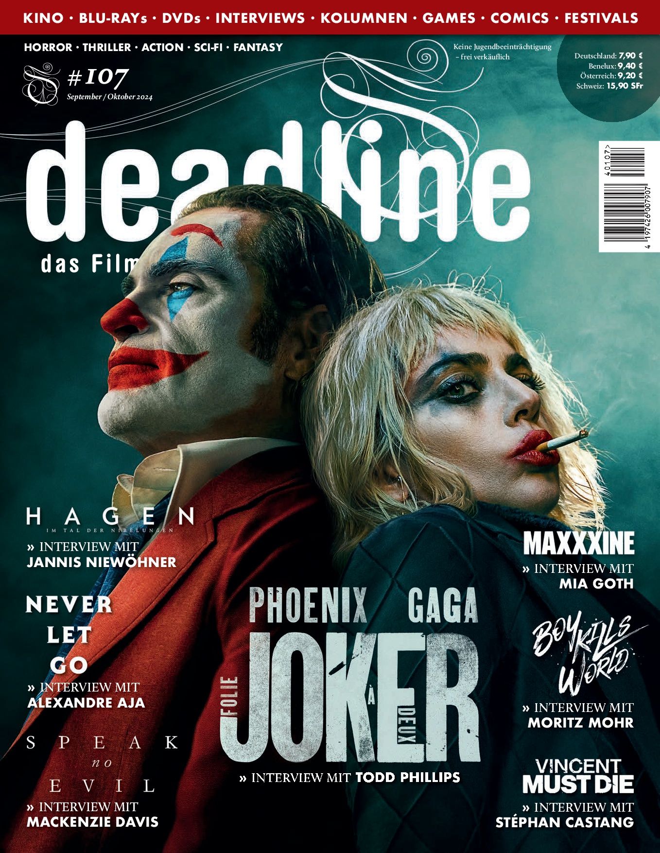 DEADLINE magazine cover Issue 107  September/October 2024