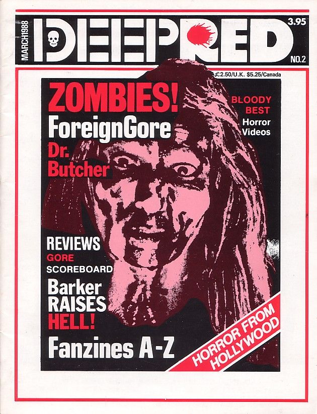 DEEP RED magazine cover Issue 2 March 1988